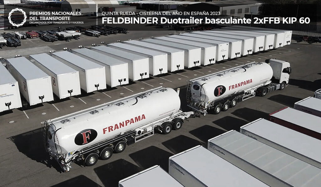 "Cisterna del Año 2023 en España" | Feldbinder Duotrailer basculante 2xFFB KIP 60